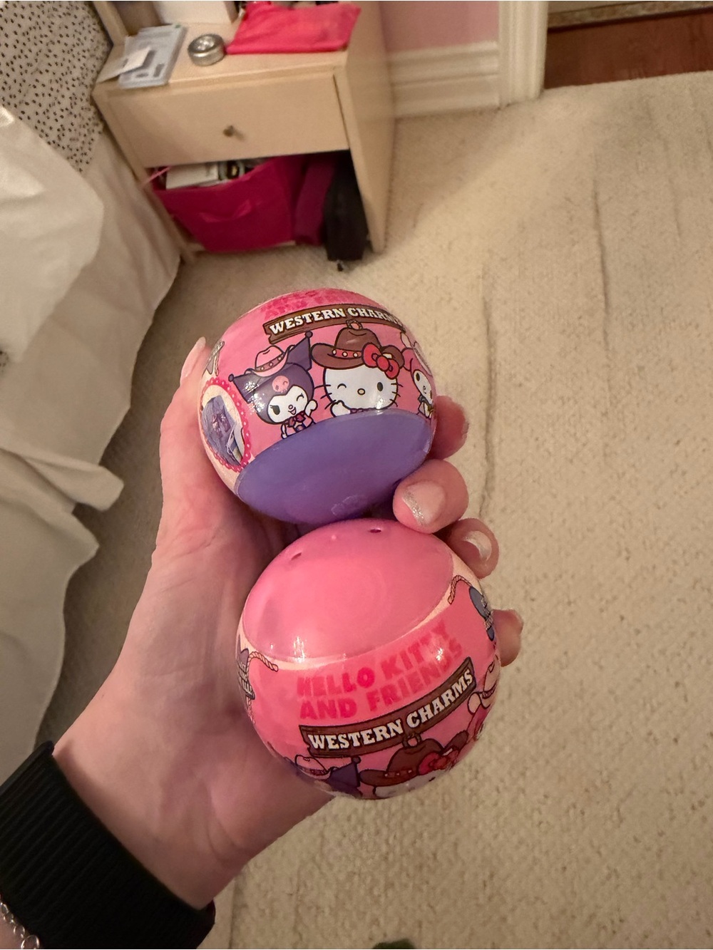 Hello Kitty Pink and Purple Bath Bomb Duo